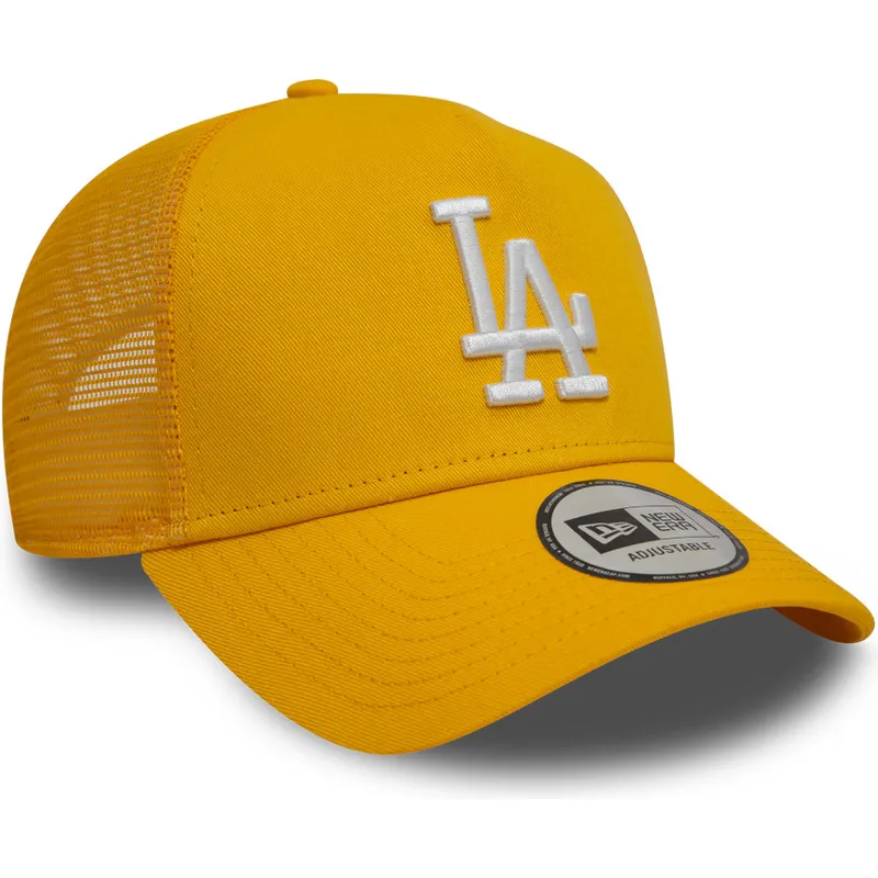 siltovka-zaoblena-zlta-snapback-9forty-a-frame-league-essential-los-angeles-dodgers-mlb-new-era