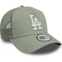 new-era-9forty-a-frame-league-essential-los-angeles-dodgers-mlb-light-green-trucker-hat