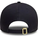 new-era-new-york-yankees-mlb-9forty-metallic-verstellbare-dunkelblaue-kappe-mit-gebogenem-schirm-und-goldenem-logo