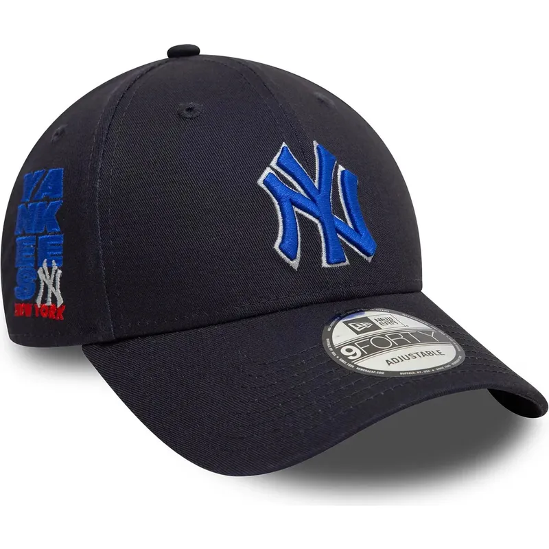 marineblaue-verstellbare-curved-cap-mit-blauem-logo-9forty-side-patch-der-new-york-yankees-mlb-von-new-era
