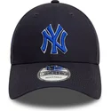 new-era-new-york-yankees-mlb-9forty-side-patch-verstellbare-dunkelblaue-kappe-mit-blauem-logo