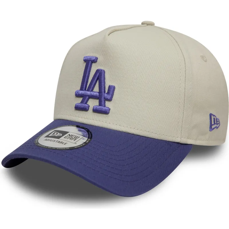 siltovka-zaoblena-fialova-snapback-9forty-a-frame-world-series-patch-los-angeles-dodgers-mlb-new-era