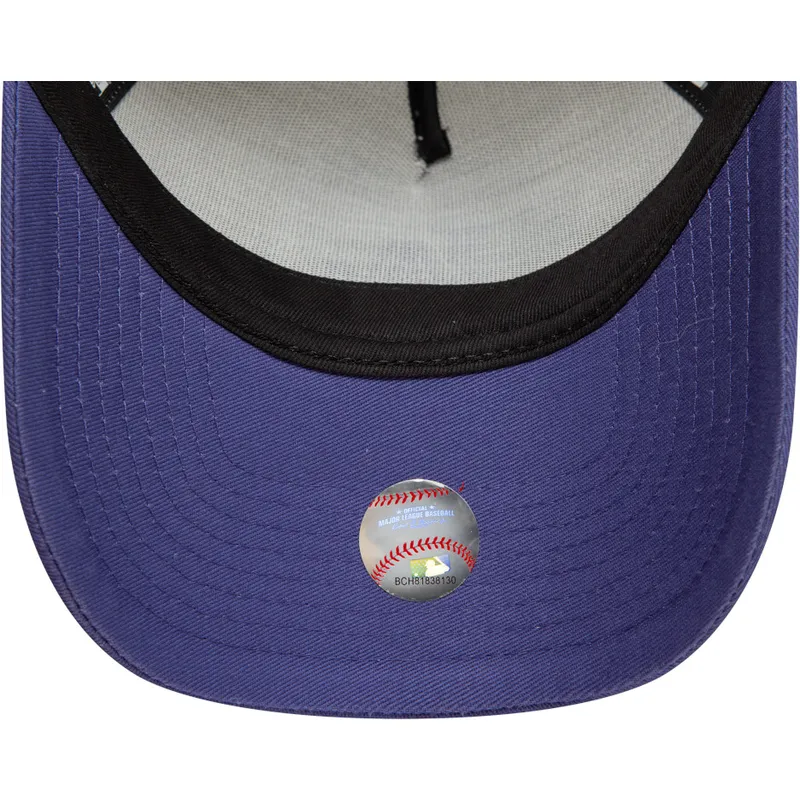 siltovka-zaoblena-fialova-snapback-9forty-a-frame-world-series-patch-los-angeles-dodgers-mlb-new-era