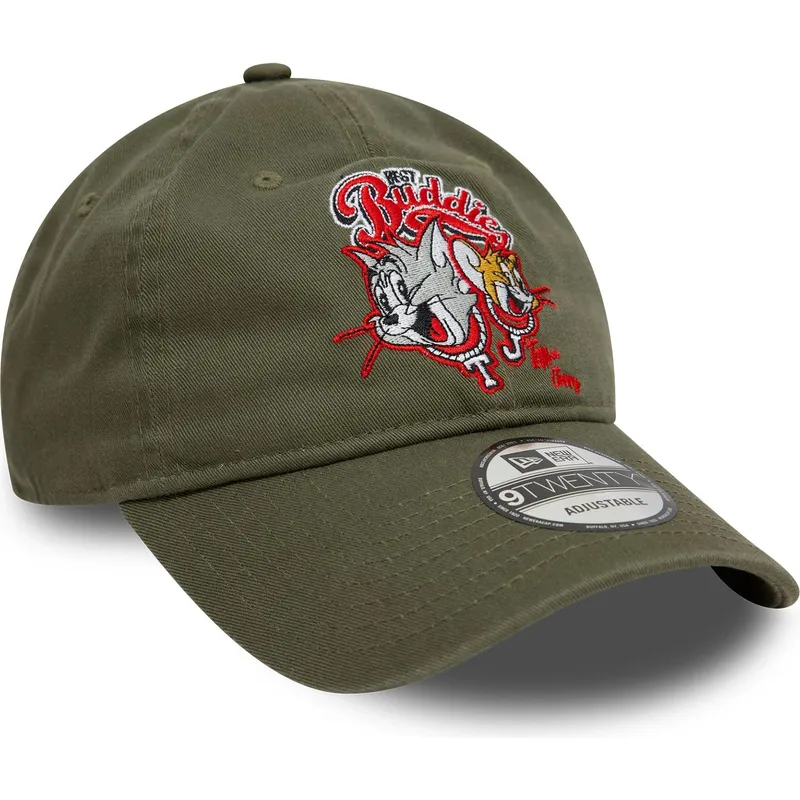 grune-verstellbare-curved-cap-9twenty-tom-und-jerry-looney-tunes-von-new-era