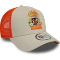 new-era-9forty-a-frame-summer-patch-taste-the-sunshine-beige-and-orange-trucker-hat