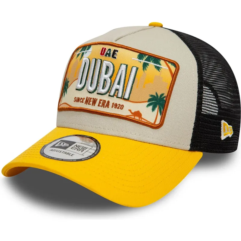 siltovka-zaoblena-zlta-snapback-9forty-a-frame-license-plate-dubai-ciudades-y-playas-new-era