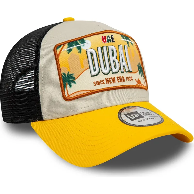 siltovka-zaoblena-zlta-snapback-9forty-a-frame-license-plate-dubai-ciudades-y-playas-new-era