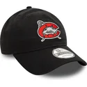 9twenty-verstellbare-schwarze-curved-cap-der-carolina-mudcats-milb-von-new-era