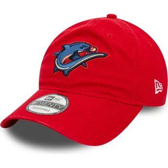 Cap zaoblená red adjustable strap 9TWENTY Clearwater Threshers MiLB New Era
