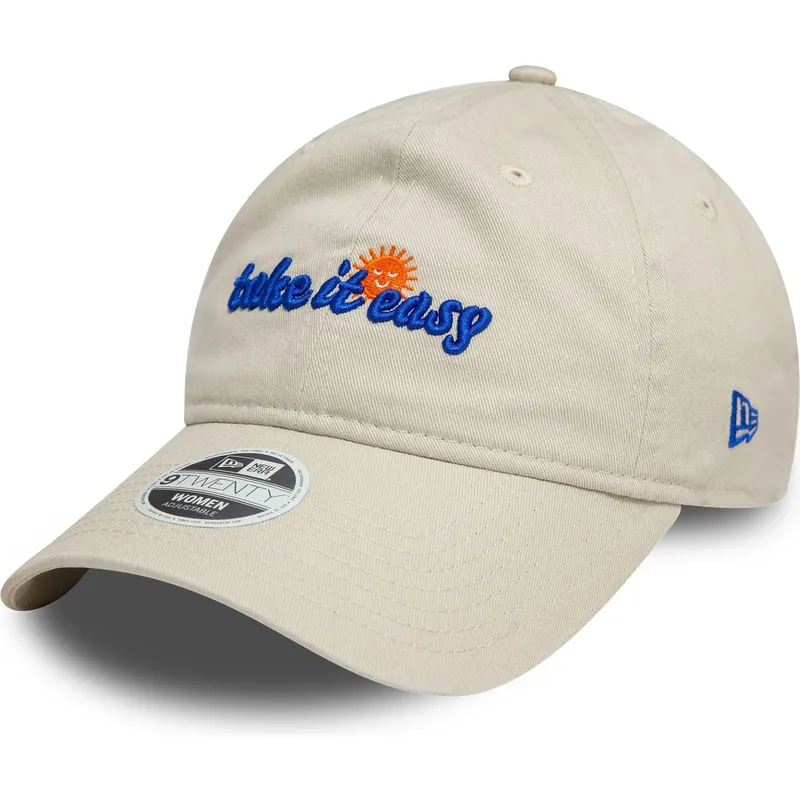 cap-zaoblena-beige-adjustable-strap-9twenty-take-it-easy-new-era cap-zaoblena-beige-adjustable-strap-9twenty-take-it-easy-new-era