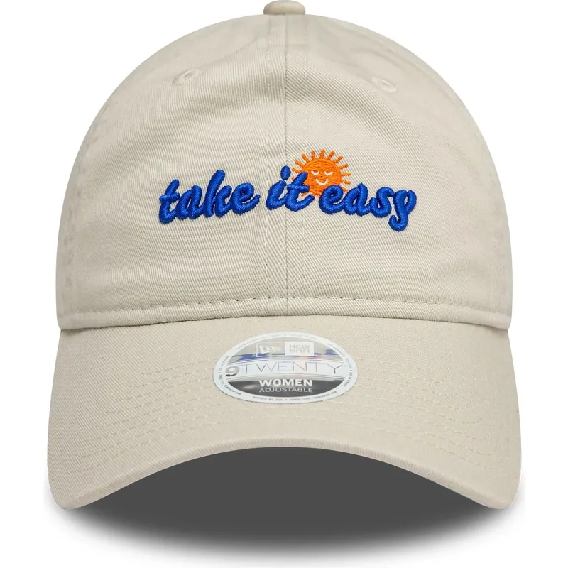 cap-zaoblena-beige-adjustable-strap-9twenty-take-it-easy-new-era cap-zaoblena-beige-adjustable-strap-9twenty-take-it-easy-new-era