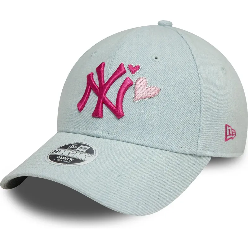 siltovka-zaoblena-modra-nastavitelny-rosa-9forty-denim-icon-heart-new-york-yankees-mlb-new-era