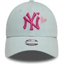 siltovka-zaoblena-modra-nastavitelny-rosa-9forty-denim-icon-heart-new-york-yankees-mlb-new-era