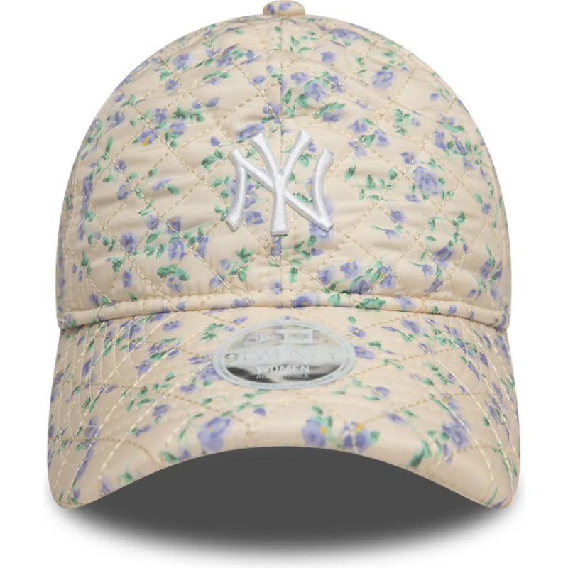 siltovky-zaoblena-bezova-nastavitelny-pasik-9twenty-floral-quilt-new-york-yankees-mlb-new-era