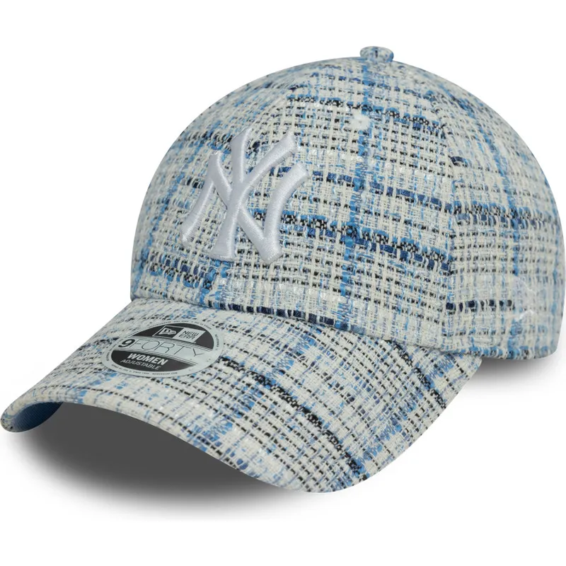 cap-zaoblena-blue-adjustable-strap-9forty-tweed-new-york-yankees-mlb-new-era cap-zaoblena-blue-adjustable-strap-9forty-tweed-new-york-yankees-mlb-new-era