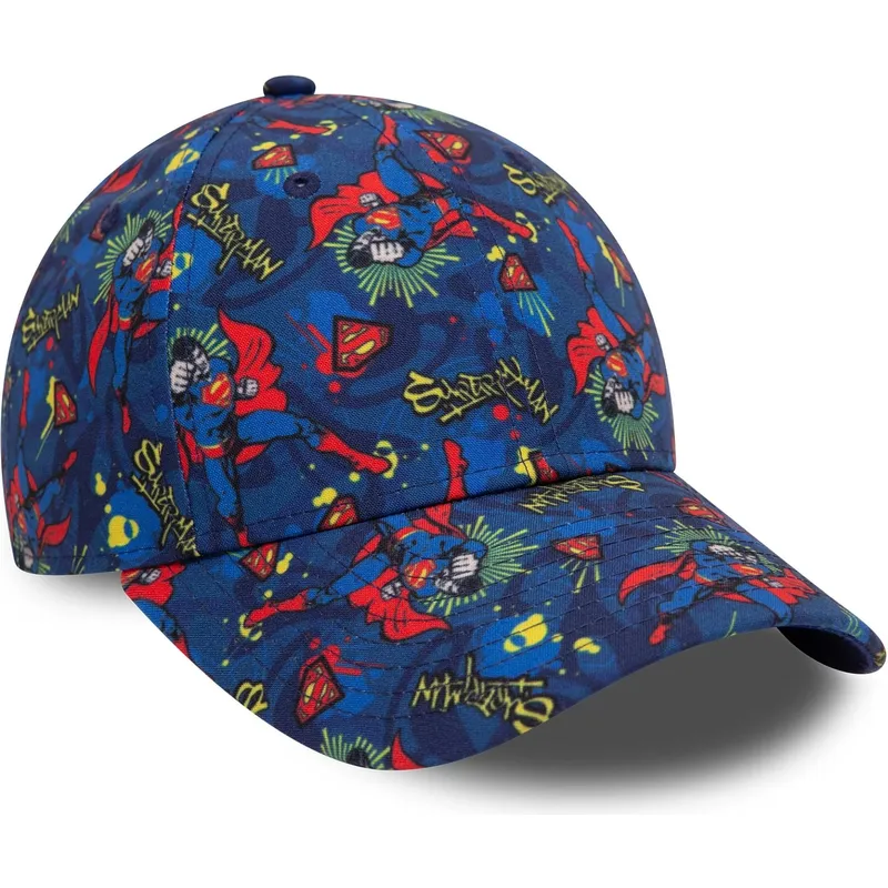 cap-zaoblena-navy-blue-adjustable-strap-pre-deti-9forty-all-over-print-superman-dc-comics-new-era