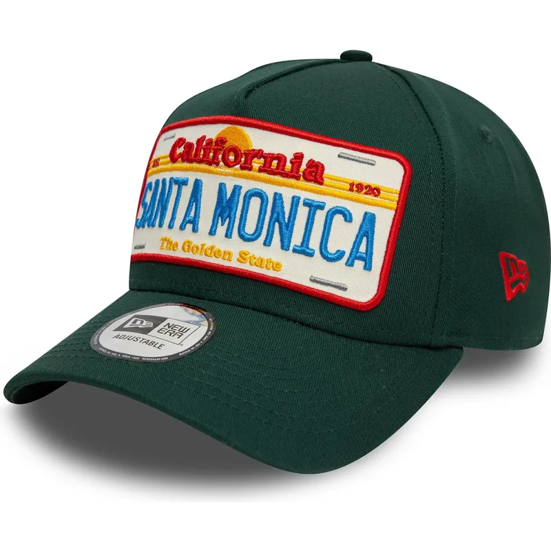 siltovka-zaoblena-zelena-snapback-9forty-a-frame-license-plate-santa-monica-ciudades-y-playas-new-era