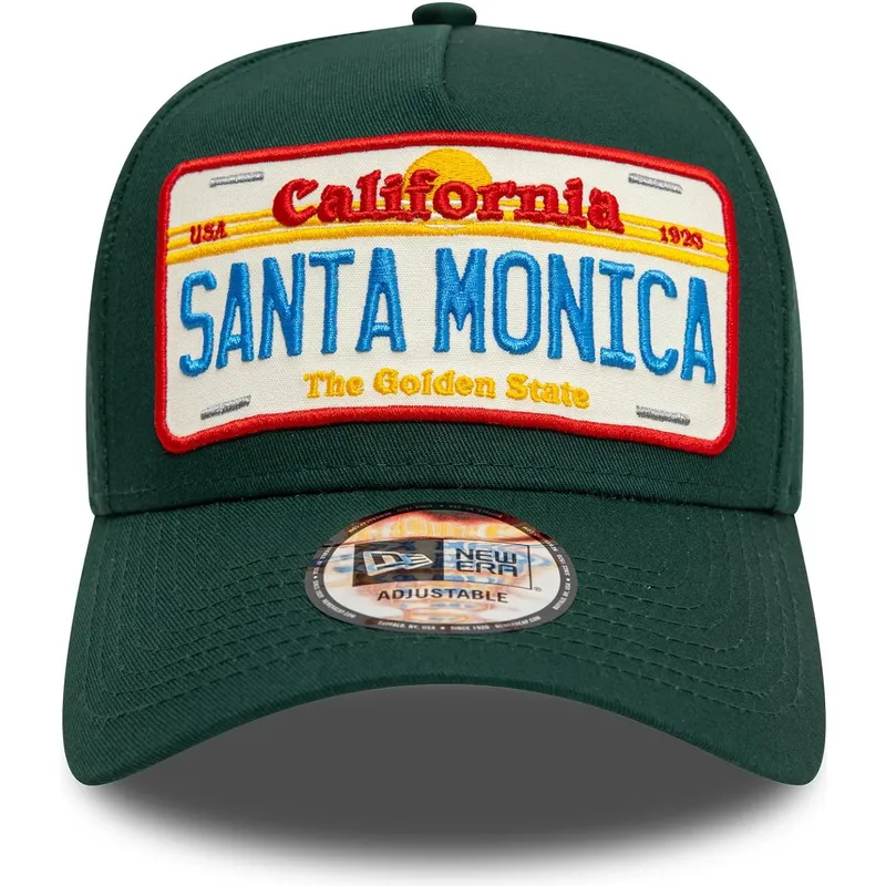 siltovka-zaoblena-zelena-snapback-9forty-a-frame-license-plate-santa-monica-ciudades-y-playas-new-era