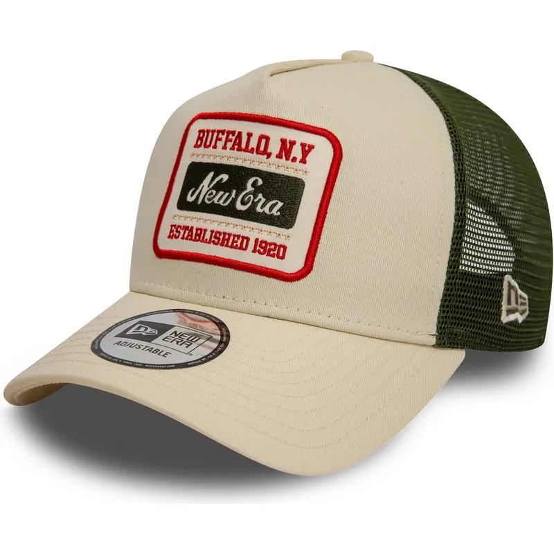 beige-grune-9forty-a-frame-patch-trucker-cap-von-new-era