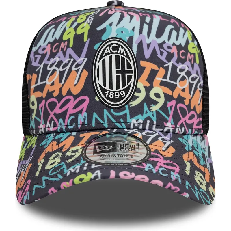 siltovka-zaoblena-viacfarebna-snapback-9forty-a-frame-grafiti-all-over-print-ac-milan-serie-a-new-era