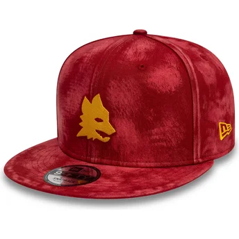 Cap rovná red snapback 9FIFTY Tie Dye Associazione Sportiva Roma Serie A New Era