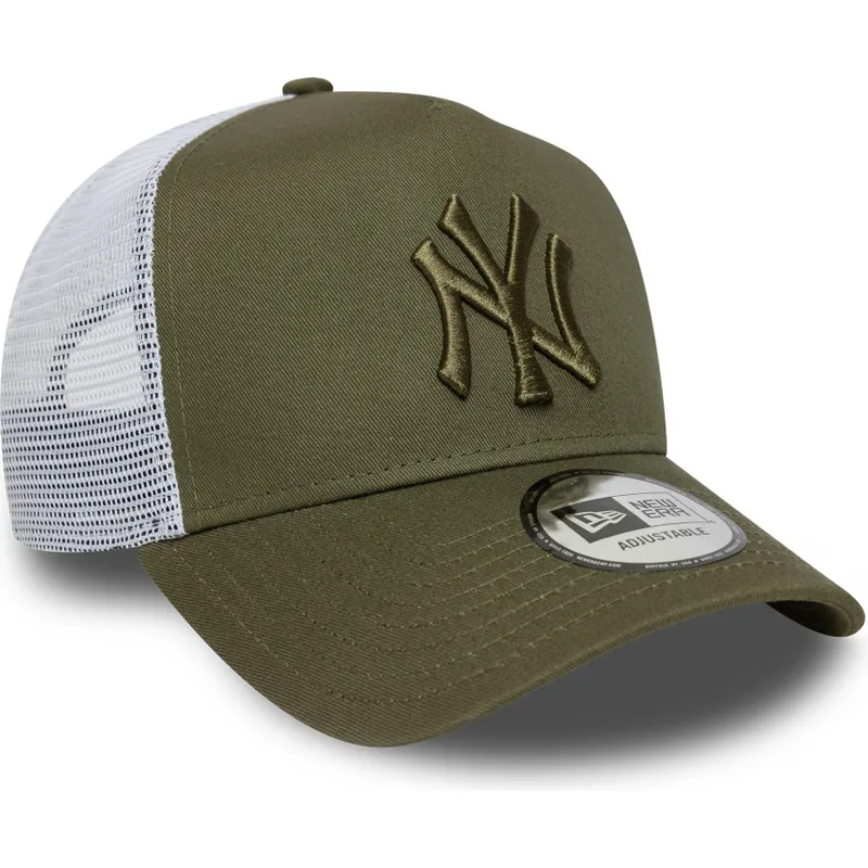 siltovky-zaoblena-kamionista-zelena-snapback-a-frame-league-essential-new-york-yankees-mlb-new-era