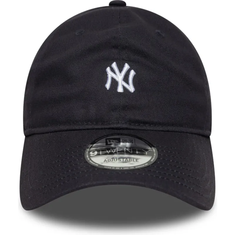 marineblaue-verstellbare-curved-cap-9twenty-mini-logo-der-new-york-yankees-mlb-von-new-era