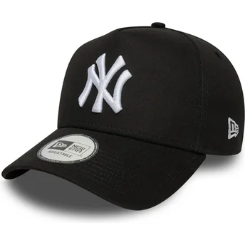 Schwarze gebogene Snapback-Kappe E Frame League Essential der New York Yankees MLB von New Era