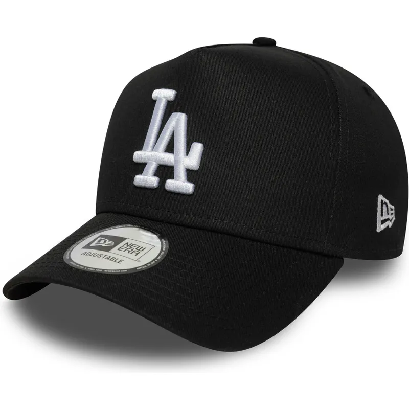schwarze-gebogene-snapback-kappe-e-frame-league-essential-der-los-angeles-dodgers-mlb-von-new-era