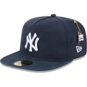 marineblaue-anliegende-59fifty-a-frame-championship-side-flag-flat-cap-der-new-york-yankees-mlb-von-new-era