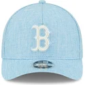 boston-red-sox-mlb-new-era-9forty-m-crown-a-frame-cotton-weave-snapback-kappe-mit-gebogenem-schirm-in-hellblau