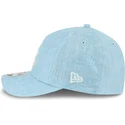 hellblaue-gebogene-snapback-kappe-9forty-m-crown-a-frame-cotton-weave-der-atlanta-braves-mlb-von-new-era