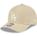 siltovka-zaoblena-bezova-snapback-9forty-m-crown-a-frame-cotton-weave-los-angeles-dodgers-mlb-new-era