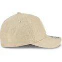 siltovka-zaoblena-bezova-snapback-9forty-m-crown-a-frame-cotton-weave-los-angeles-dodgers-mlb-new-era