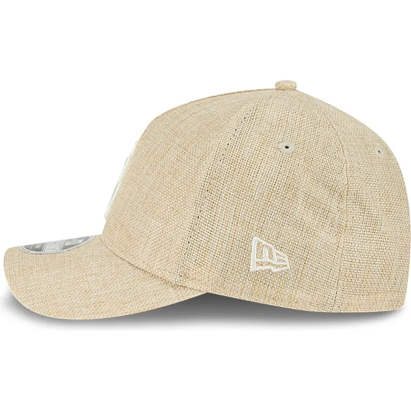 siltovka-zaoblena-bezova-snapback-9forty-m-crown-a-frame-cotton-weave-los-angeles-dodgers-mlb-new-era