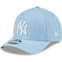 new-era-mlb-new-york-yankees-9forty-m-crown-a-frame-cotton-weave-snapback-kappe-in-hellblau