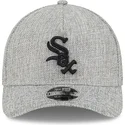 graue-gebogene-snapback-kappe-9forty-m-crown-a-frame-cotton-weave-der-chicago-white-sox-mlb-von-new-era
