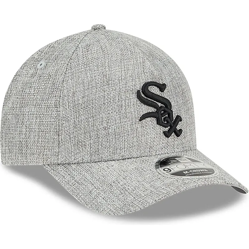 siltovka-zaoblena-siva-snapback-9forty-m-crown-a-frame-cotton-weave-chicago-white-sox-mlb-new-era