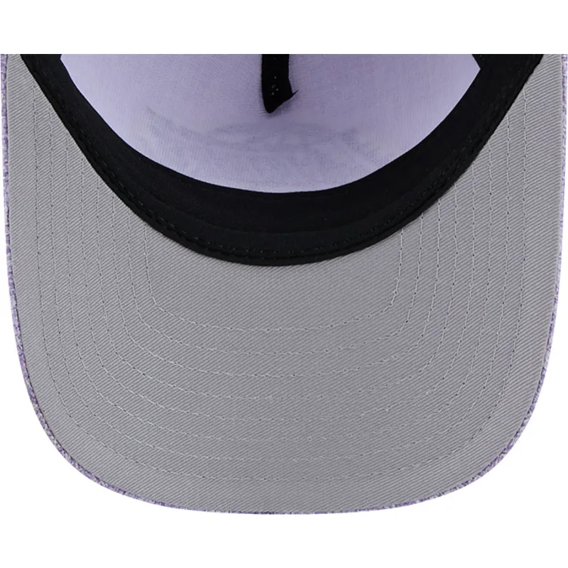 violette-gebogene-snapback-kappe-9forty-m-crown-a-frame-cotton-weave-der-los-angeles-lakers-nba-von-new-era