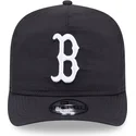 schwarze-verstellbare-golfer-everyday-nylon-kappe-mit-gebogenem-schirm-der-boston-red-sox-mlb-von-new-era