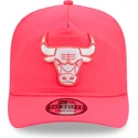 verstellbare-rosa-curved-cap-golfer-everyday-nylon-chicago-bulls-nba-von-new-era