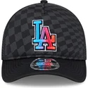 schwarze-trucker-kappe-9forty-m-crown-a-frame-gradient-raceway-der-los-angeles-dodgers-mlb-von-new-era