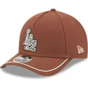 braune-snapback-kappe-9forty-m-crown-a-frame-motorsport-der-los-angeles-dodgers-mlb-von-new-era