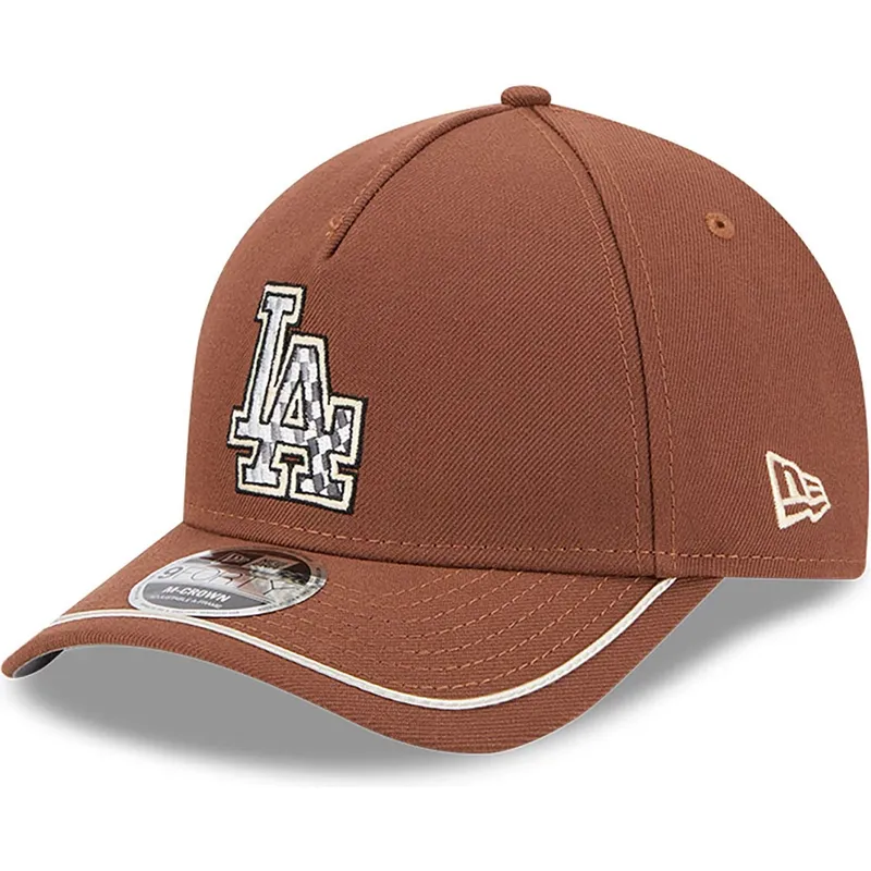 siltovky-zaoblena-hneda-snapback-9forty-m-crown-a-frame-motorsport-los-angeles-dodgers-mlb-new-era
