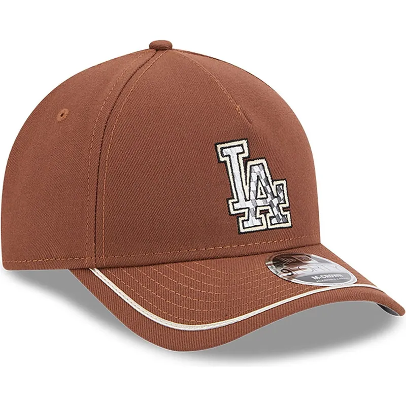 siltovky-zaoblena-hneda-snapback-9forty-m-crown-a-frame-motorsport-los-angeles-dodgers-mlb-new-era