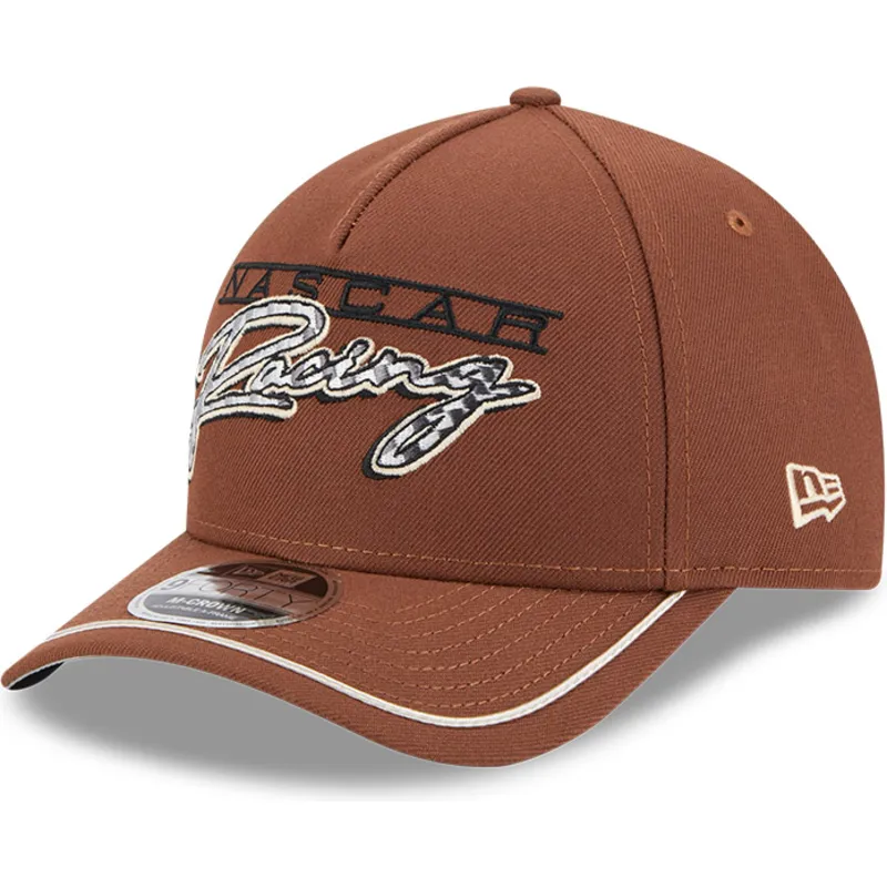 cap-zaoblena-brown-snapback-9forty-m-crown-a-frame-motorsport-nascar-new-era