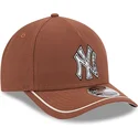 new-era-new-york-yankees-mlb-9forty-m-crown-a-frame-motorsport-braune-snapback-cap-mit-gebogenem-schirm