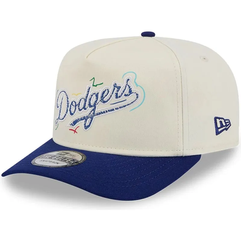 siltovka-zaoblena-modra-snapback-golfer-team-scribble-los-angeles-dodgers-mlb-new-era