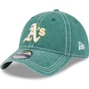 siltovka-zaoblena-zelena-nastavitelny-9twenty-washed-contrast-oakland-athletics-mlb-new-era