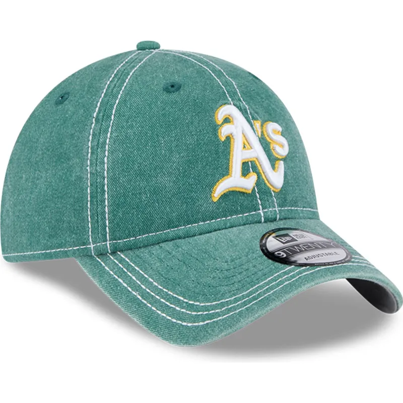 siltovka-zaoblena-zelena-nastavitelny-9twenty-washed-contrast-oakland-athletics-mlb-new-era